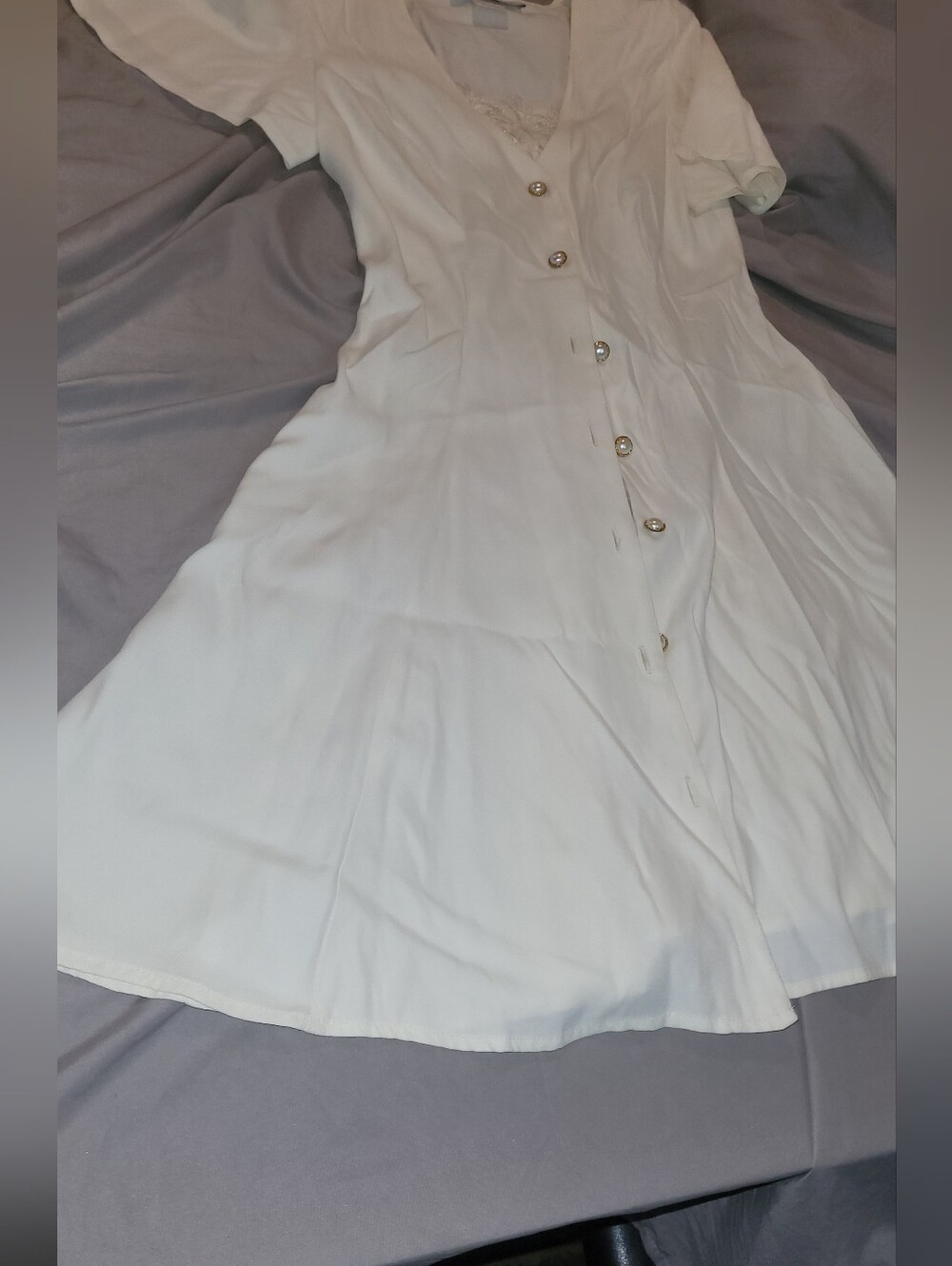 Vintage Womens Ivory Dress Size 7/8